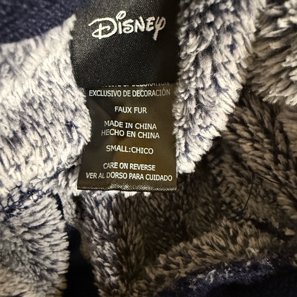 Disney Women’s Mickey Mouse Hooded One Piece Fleece Pajama in gray and blue - Picture 7 of 8